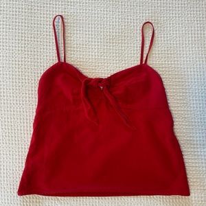 John Galt Front Tie Tank Top